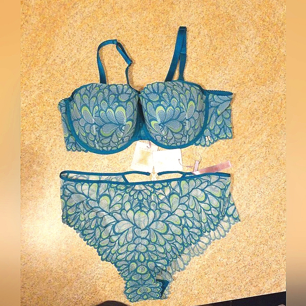 NWT Savage X Fenty Savage Not Sorry lace bra and panty 3x, 44DD